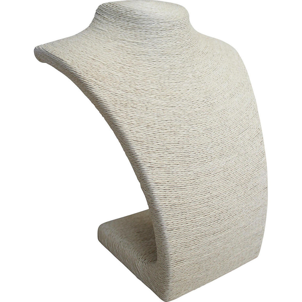 LVD MDF Linen 24cm Display Bodice Jewellery Storage Organiser Small Ivory Colour
