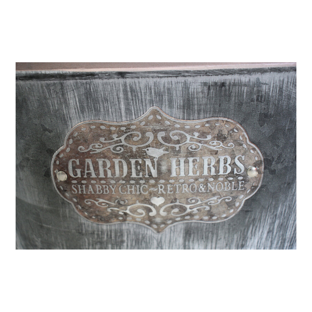 LVD Oval 34.5/30/25.5cm Herbs Planter w/ Handle Garden Pot Display Set Brown (3 Pieces) — image 2