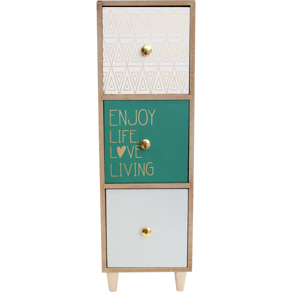 LVD Indie 2 MDF 35.5cm Jewellery Drawer Accessory Organiser Storage Rectangle