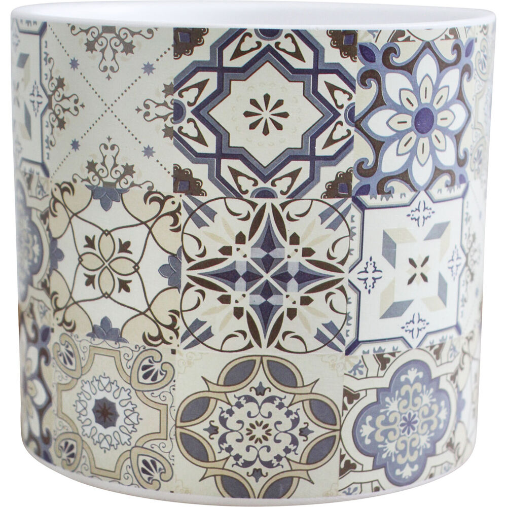 LVD 12.5x12cm Multicoloured Ceramic Decorative Indoor Planter Pot Santorini
