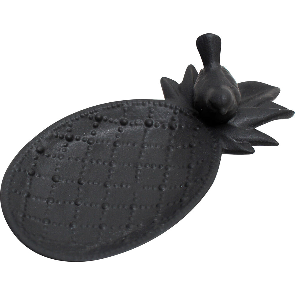 LVD Ceramic 19cm Pineapple Plate Home/Kitchen Dining Fruit/Snack Serve Dish Black — image 2