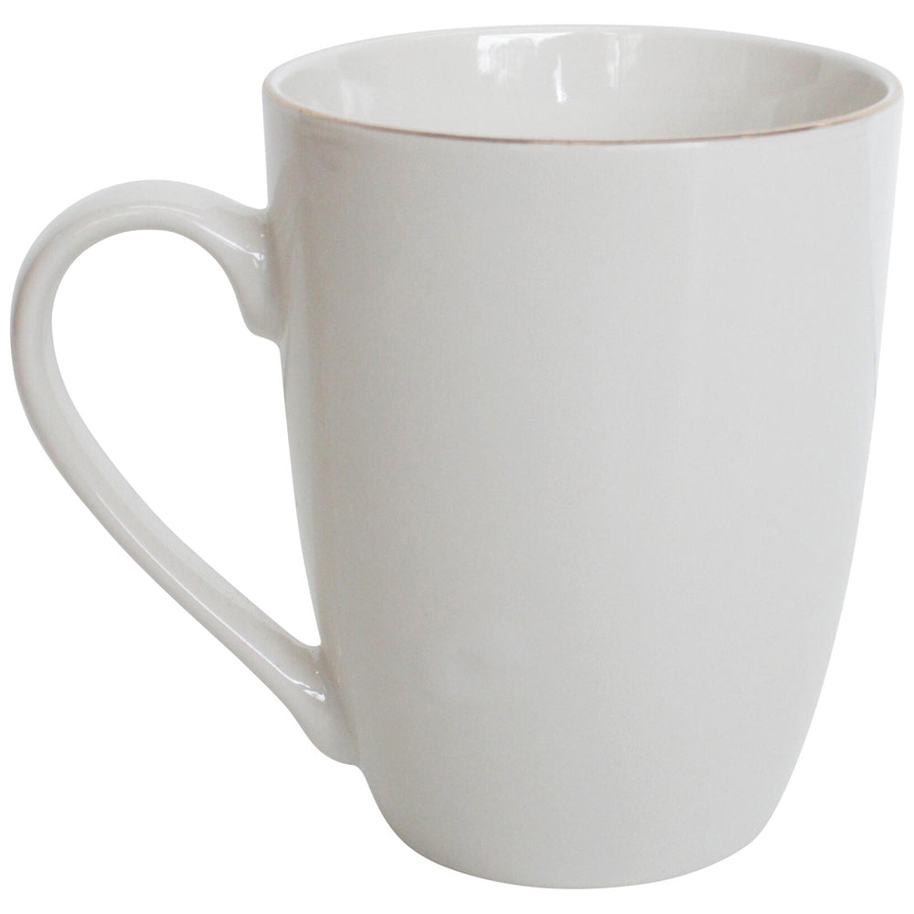 LVD Ceramic Tea/Coffee Mug Classic Home/Kitchen Drinkware 11.5cm White/Gold (6 Pack) — image 3