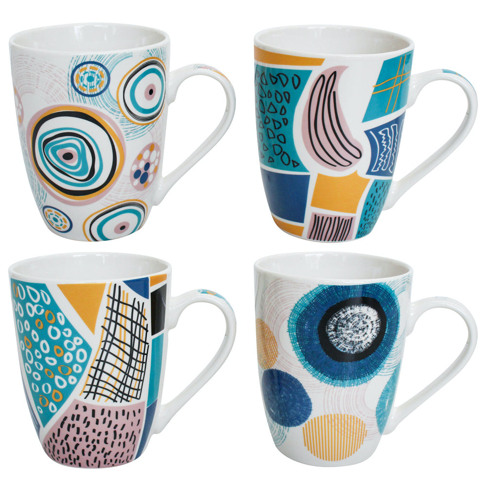 LVD Ceramic Tea/Coffee Mug Modern Art Home/Kitchen Drinkware 12cm Assorted (6 Pack) — image 3