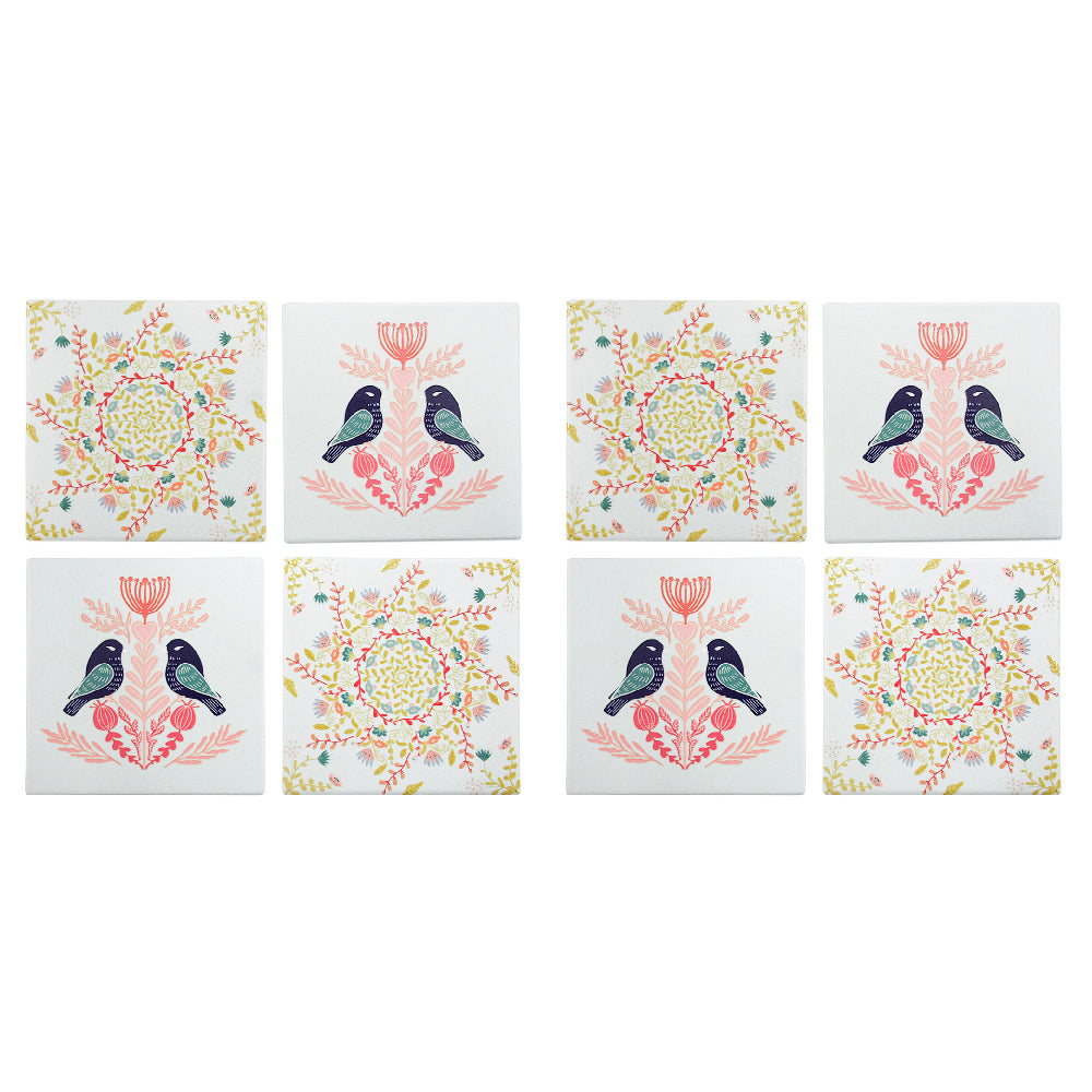 LVD 4pc LVD Ceramic Coasters Mandala Dream Mat/Pad Home/Kitchen Decor 9.5cm Sqr (2 Pack)