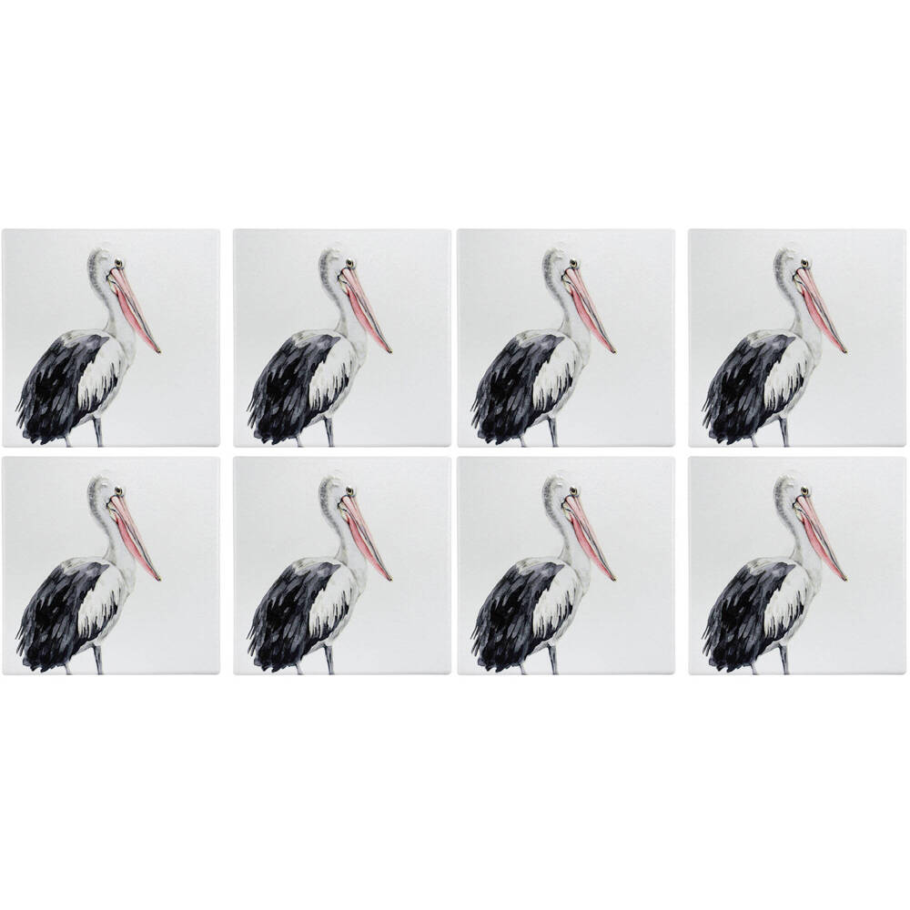 LVD Ceramic Coasters Home/Dining Table Protector Square 9x9cm Percival (8 Pieces)