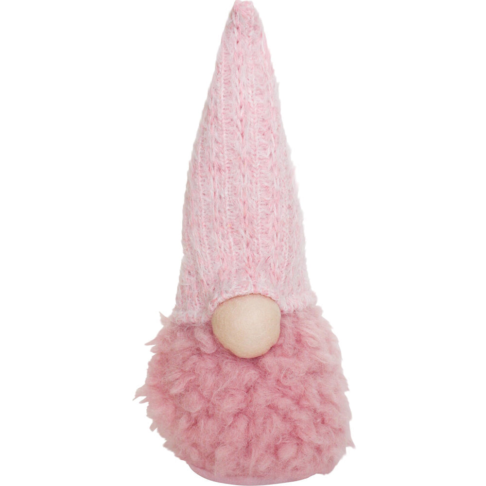LVD 11x40cm Polyester Fluffy Andie Gnome Home/Living Room Xmas Decor Pink