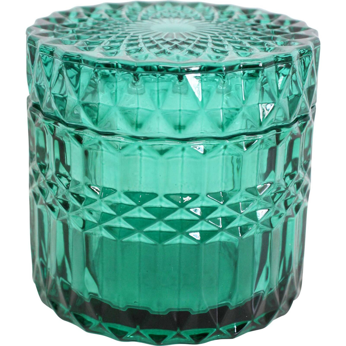 LVD Glass Trinket Box Storage Home Tabletop Decor Round Vers Small 9cm Azure (2 Pack) — image 2