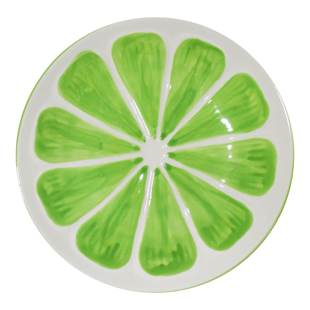 LVD Lime Zest Ceramic 20cm Plate Snack Dessert Food Serving Dish Tabletop Home Decor