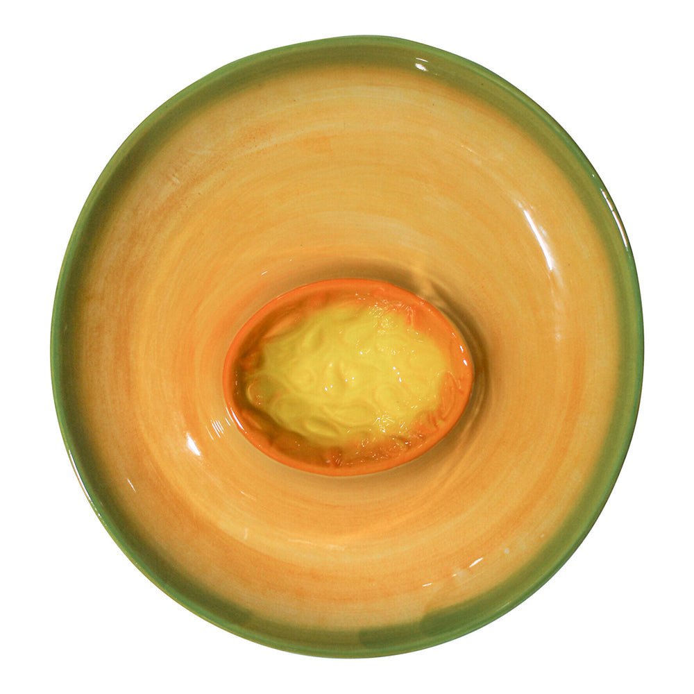 LVD Rockmelon Ceramic 24cm Dip Plate Snack/Salad Serving Dish Tabletop Home Decor