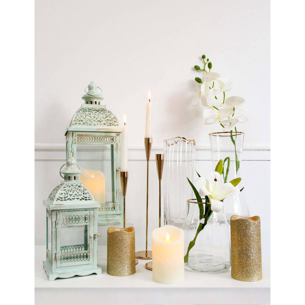 LVD Taper Flower Vase Plant Container Home Tabletop Decor 12x21cm Large Clear — image 2