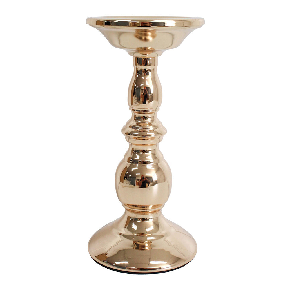 LVD Metal 23cm Candle Stick Holder Storage Display Home Desk Decor Large Rose Gold