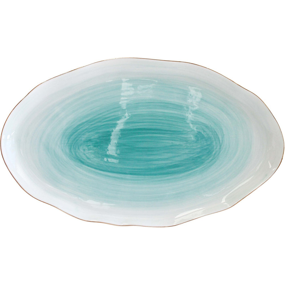 LVD Artisan Ocean Ceramic 29.5cm Food Serving Plate/Decorative Dish Tableware Oval — image 3