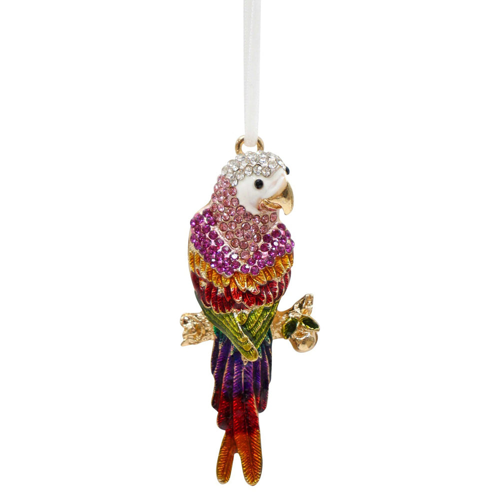 LVD Metal/Ribbon 9.5cm Sunset Parrot Hanging Decorative Charm/Figurine (2 Pack) — image 2
