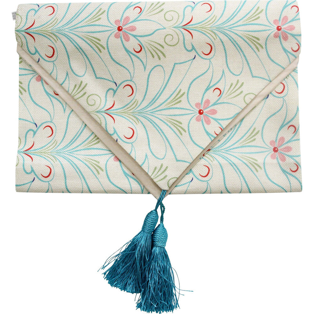 LVD Linen Delight Table Runner Home/Kitchen Tablecloth Decor 33x180cm Aqua — image 3