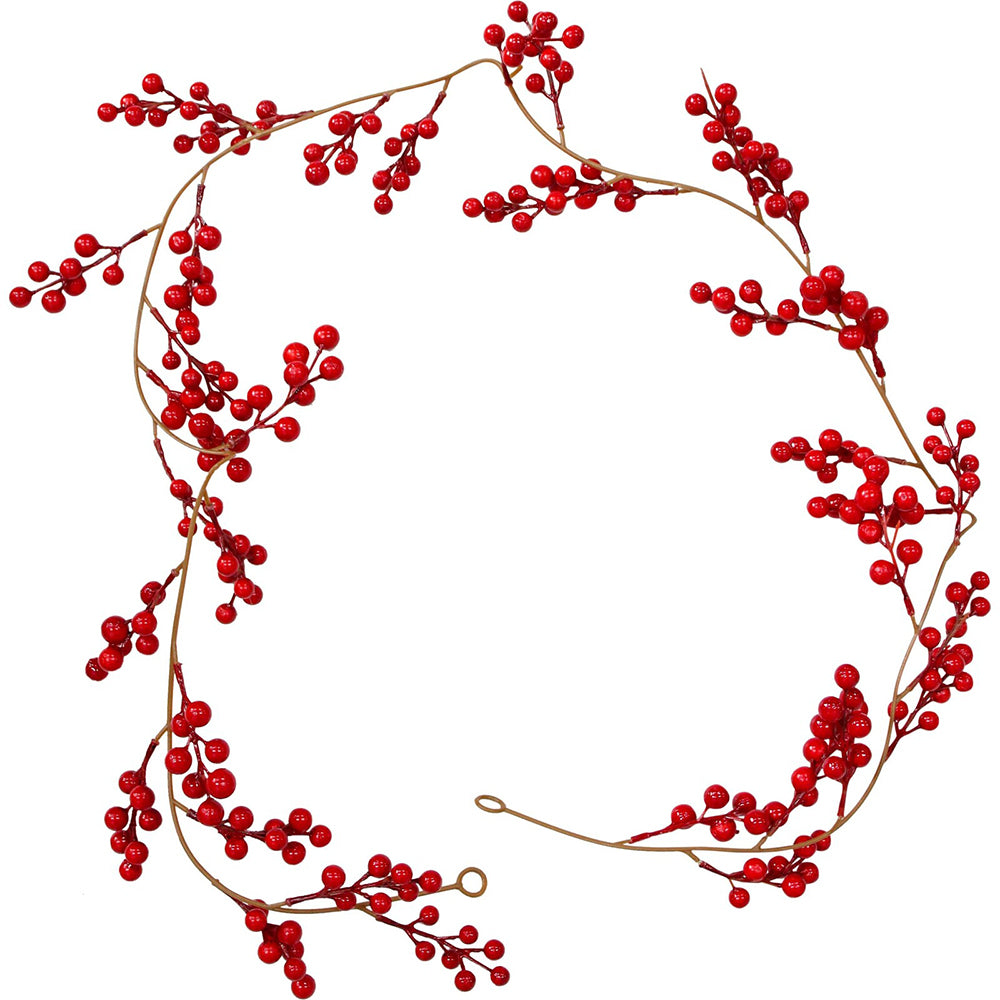 LVD Garland Red Berries Decorative Sculpture Ornament Home/Lounge Decor