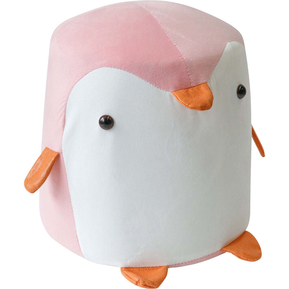 LVD 25x27.5cm Pink/White Wooden Miss Puddles Penguin Stool Childrens Chair