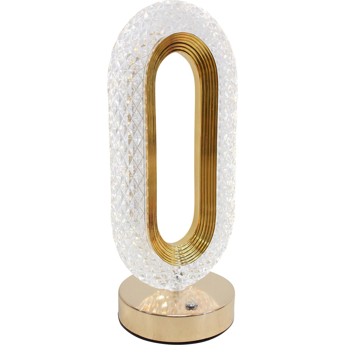 LVD 26cm Plastic USB Lantern Chanel Home/Room Tabletop Lamp Night Light Gold