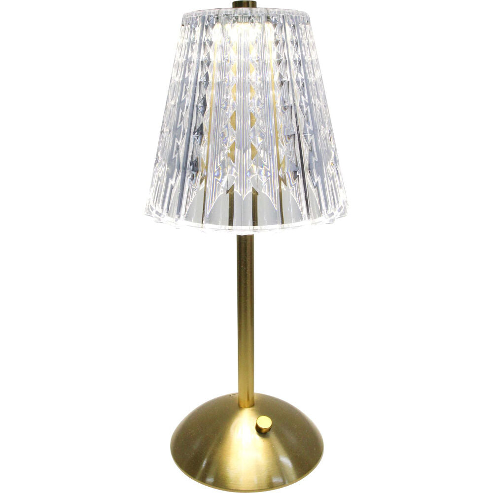 LVD 13x30cm Gold USB Metal LED Decorative Indoor Lantern Table Lamp