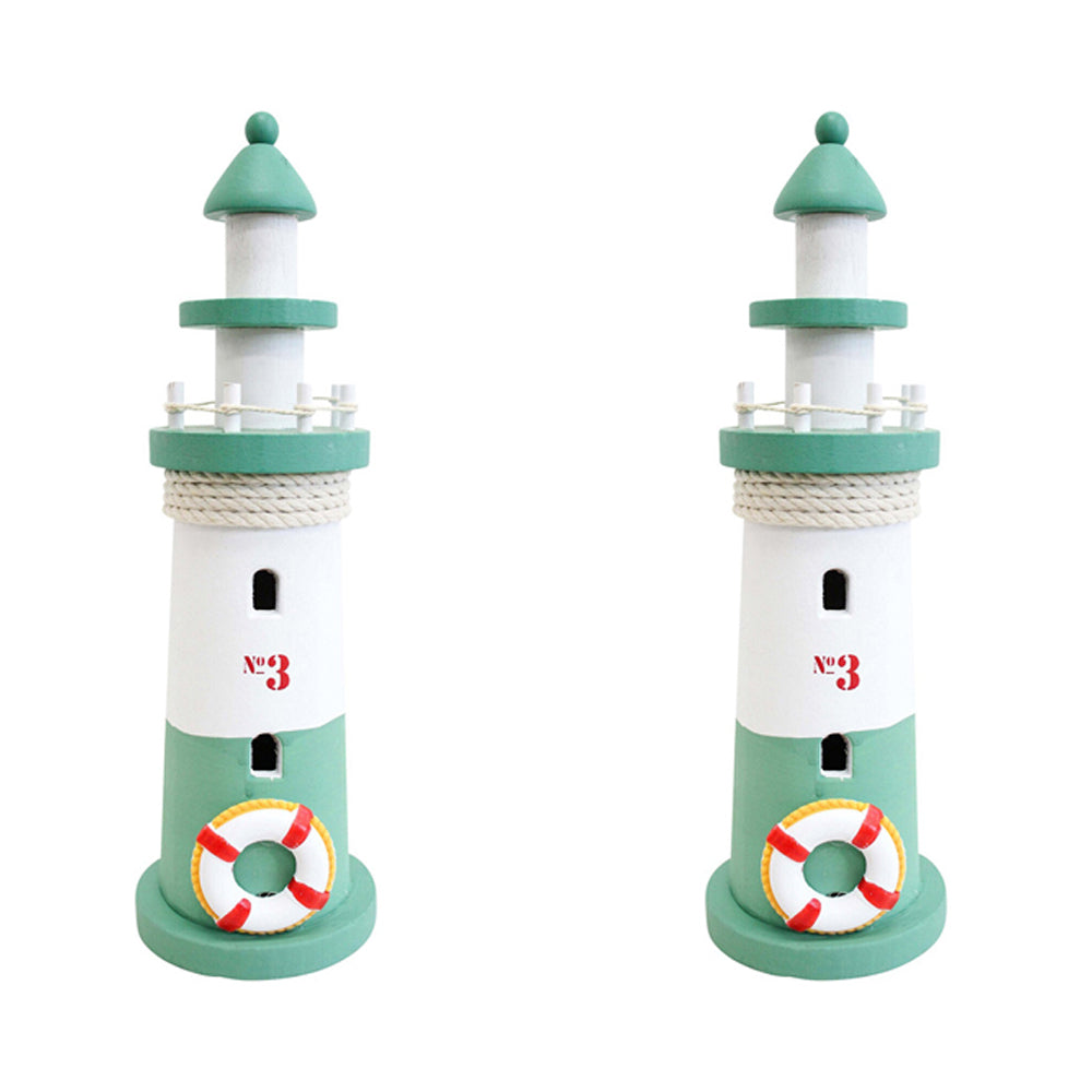 LVD Lighthouse 28cm Home Decorative Figurine Medium No. 3 (2 Pack)