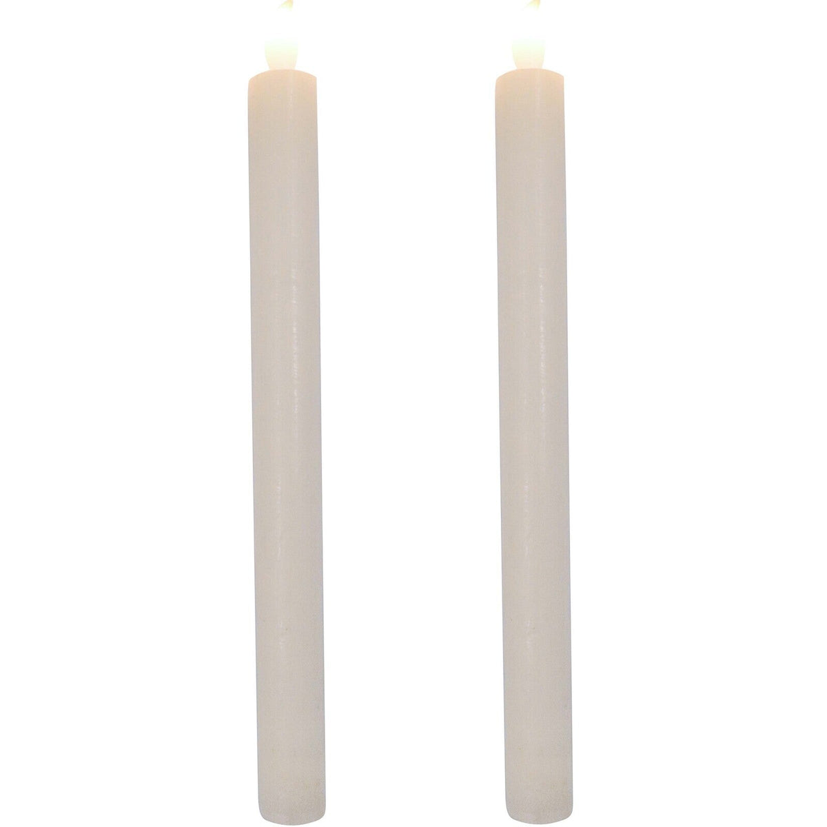 LVD 25cm Wax Flameless Dinner Candles Home/Office Decor Tabletop Display (2 Pieces)