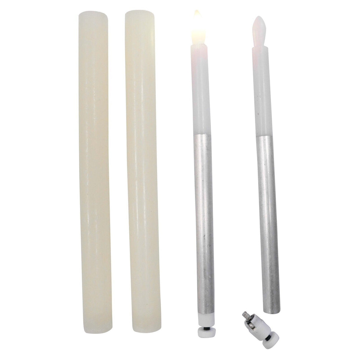 LVD 2pc LVD 25cm Wax Flameless Dinner Candles Tabletop Decor (2 Pack)