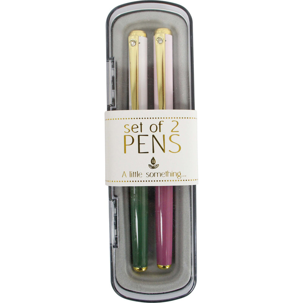 LVD 2pc LVD Plastic/Metal School/Office Pen Writing Stationery 17cm Aqua/Pink (3 Pack) — image 2