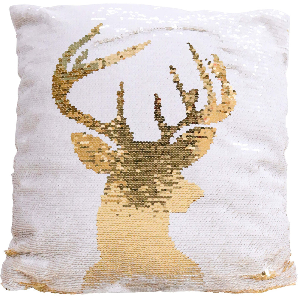 LVD Deer Polyester Pillow Cushion Home/Living Room Xmas Decor 40x40cm Gold — image 2