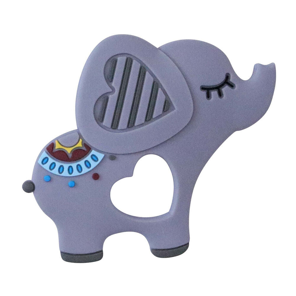 LVD Silicone Baby Teether Toy Toddler Chew Soothe Elephants 10cm Assorted (3 Pack) — image 2