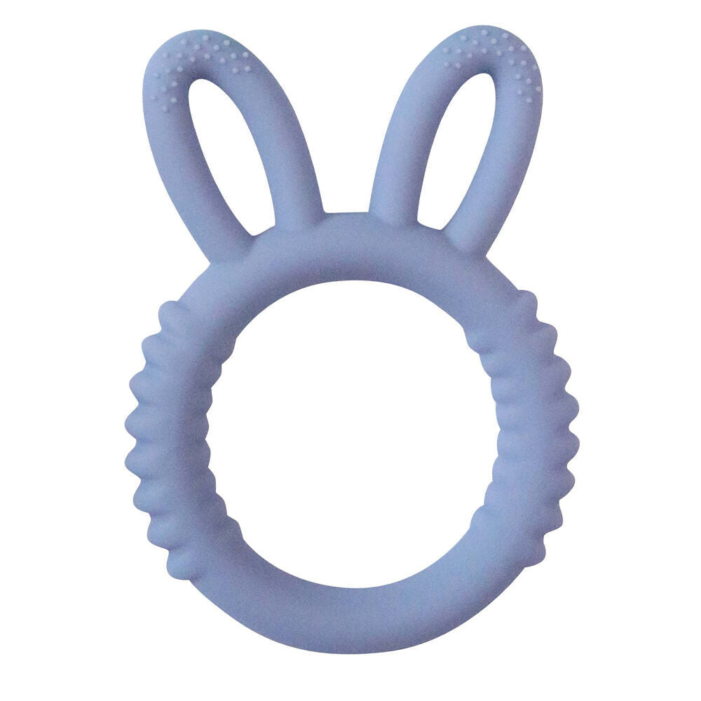 LVD Silicone Baby Teether Toy Toddler Chew Soothe Bunny Ring 10cm Assorted