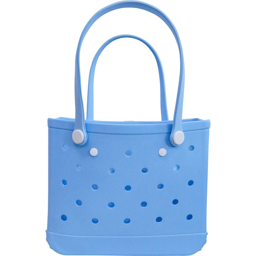 LVD 36x32cm Sky Blue Soft Touch Lightweight Shopping Tote Shoulder Bag