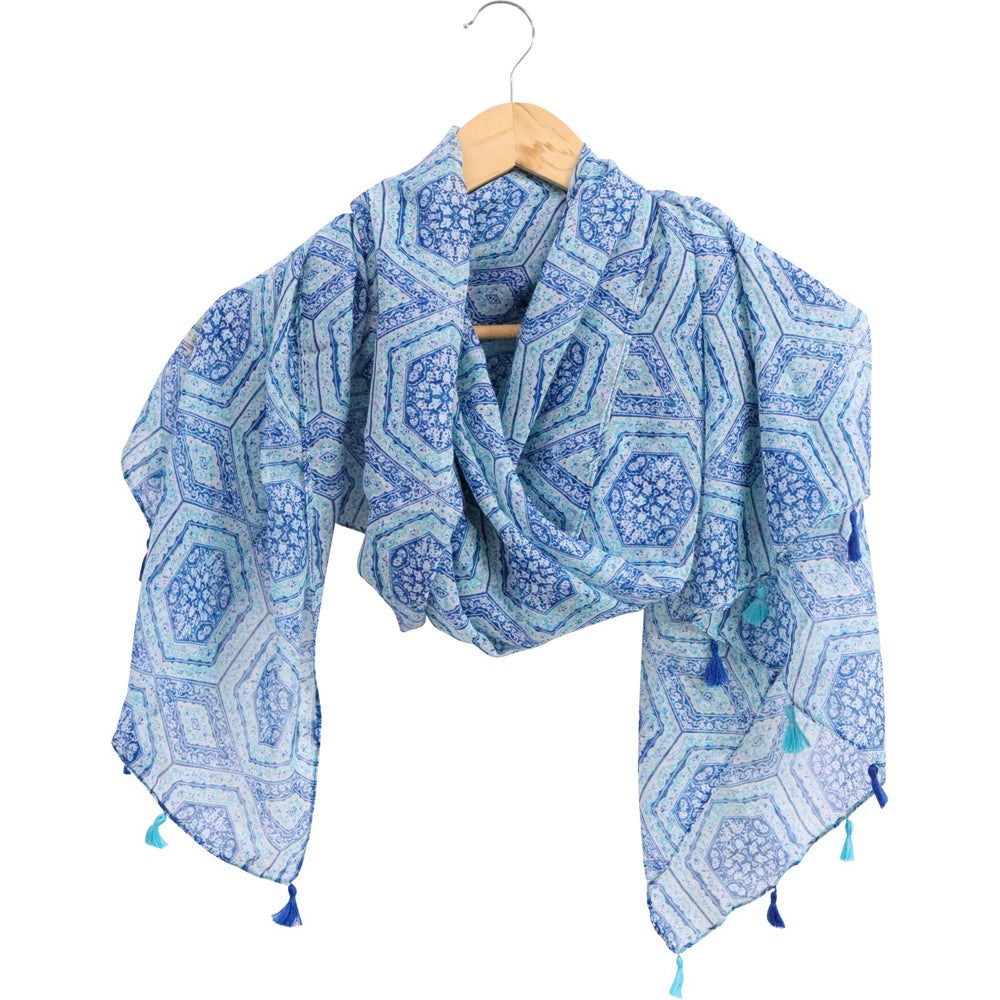 LVD Polyester Scarf Sarong Grecian Themed Stylish Womens Fashion 90x180cm