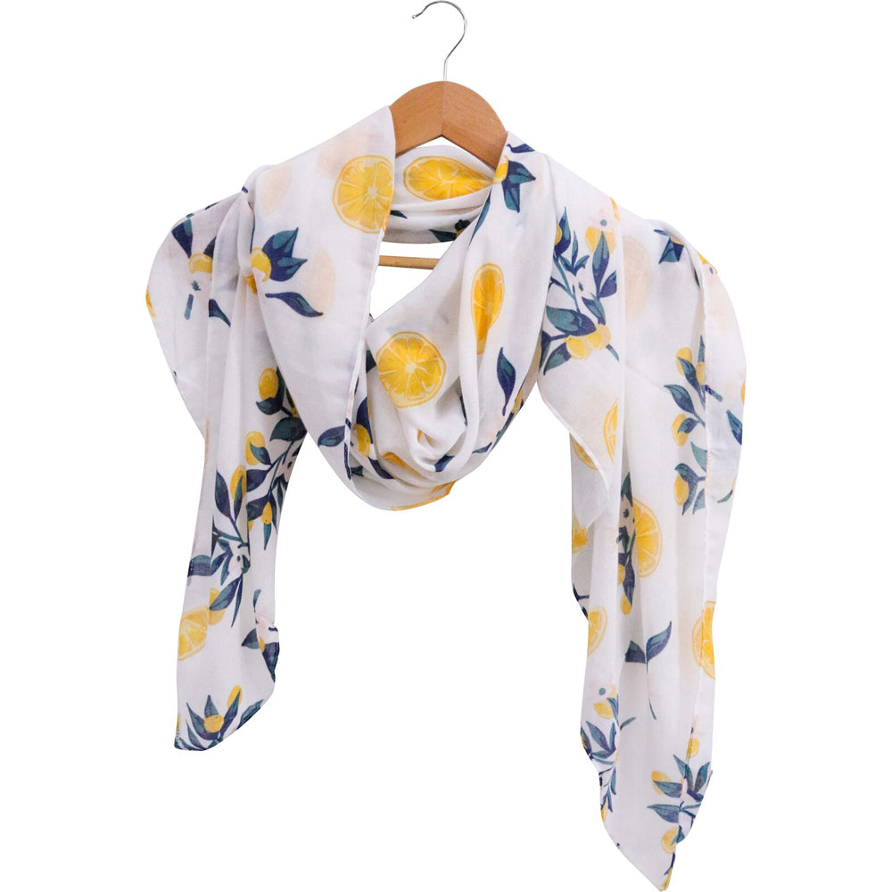 LVD Polyester Scarf Sarong Lemons Themed Stylish Womens Fashion 90x180cm
