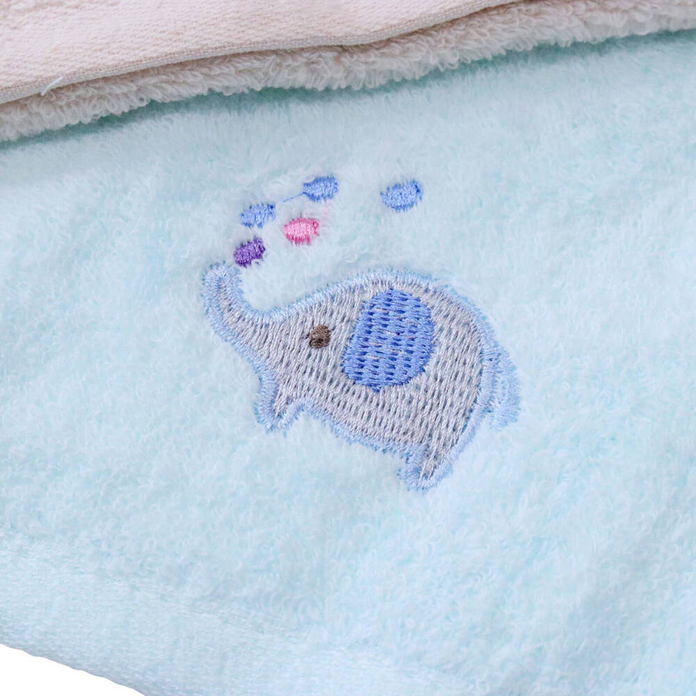 LVD Kids/Children Cotton Hand Towel Bath Towellete Set 25x50cm Elephant (2 Pieces) — image 2