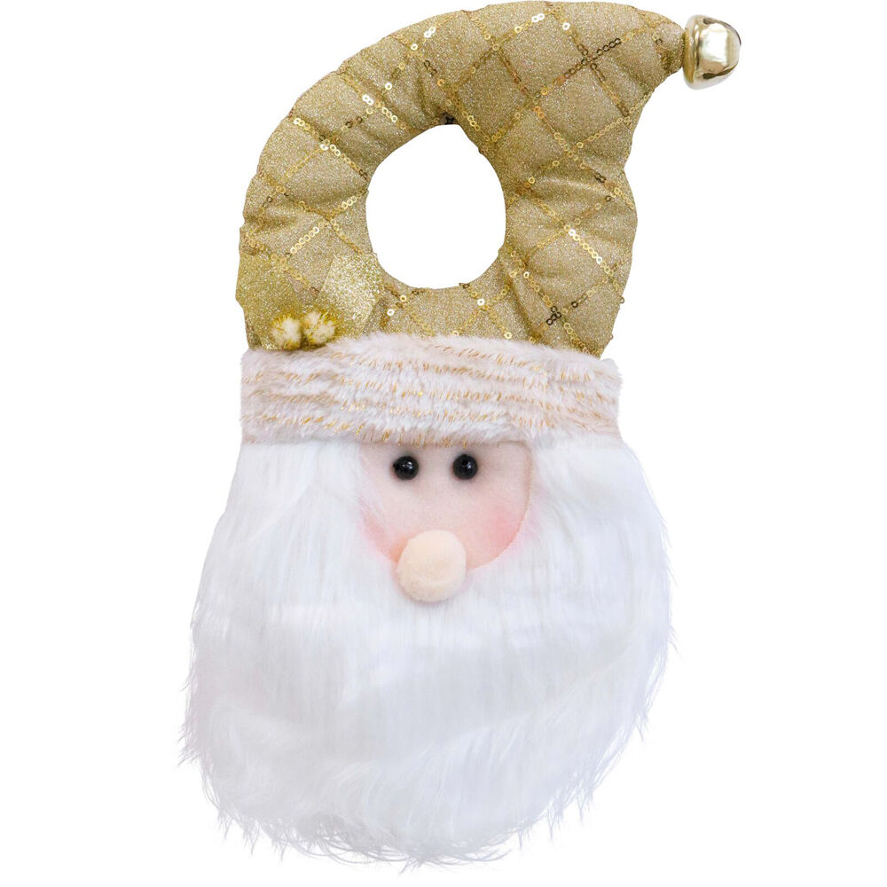 LVD Hanging Santa Christmas Door Hanger Festive Decoration 43cm Gold (2 Pack) — image 2