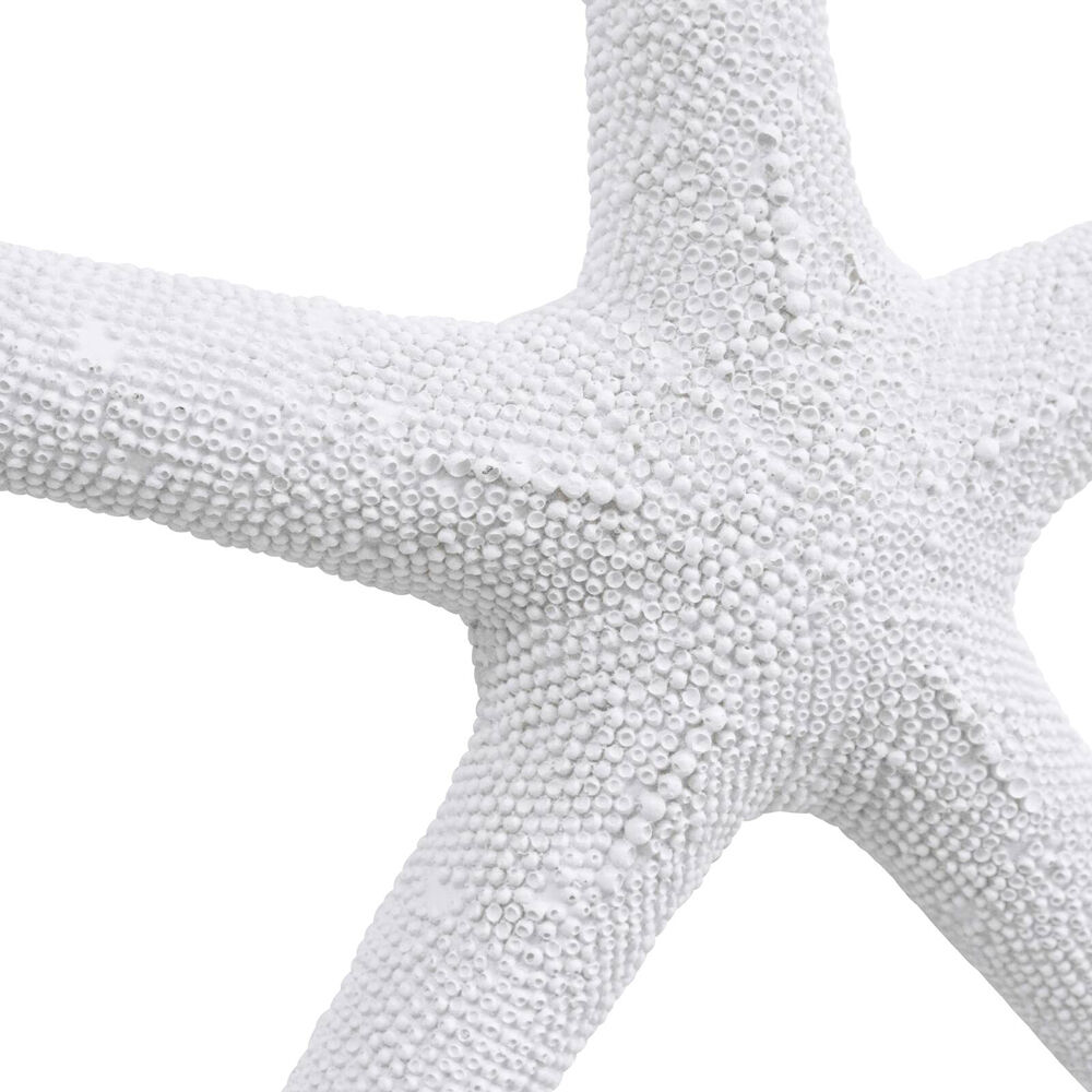 LVD Resin Starfish Textured Sculpture Home/Room Tabletop Decor XL 38x38cm WHT — image 2