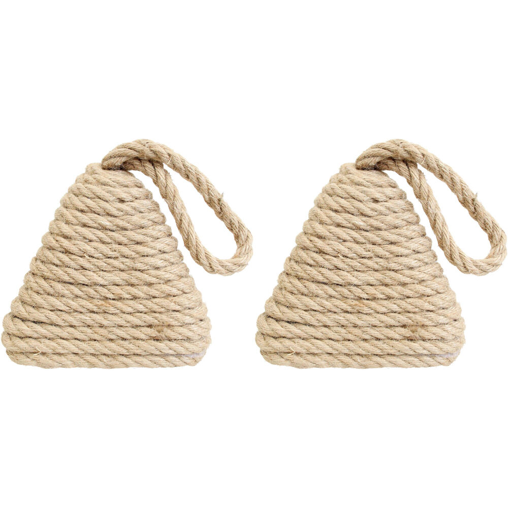 LVD Jute/Concrete Doortsop Rope Pyra Door Stopper Home/Room/Lounge Decor Nat (2 Pack)
