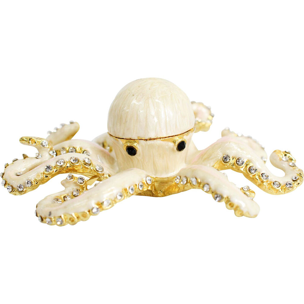 LVD Metal/Enamel Decorative Trinket Box Jewellery Holder Home Decor Octopus