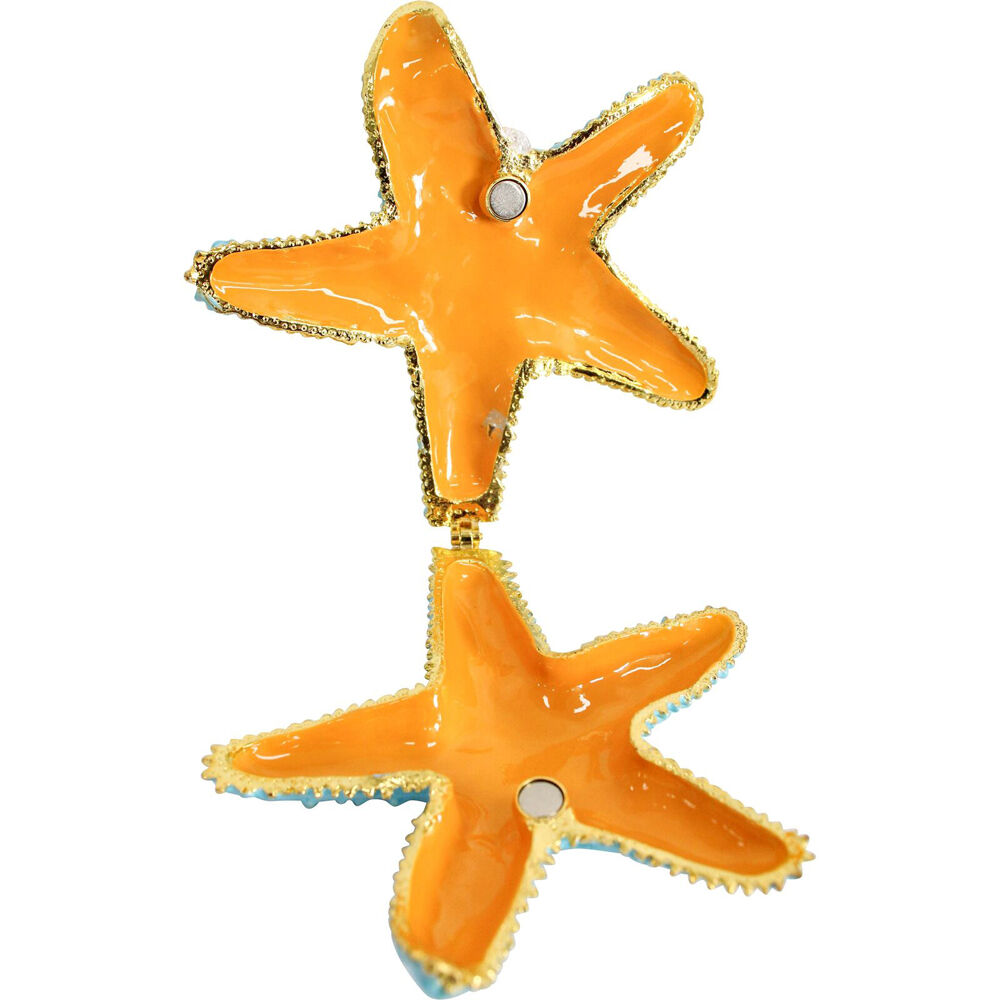 LVD Metal/Enamel Decorative Trinket Box Jewellery Holder Home Decor Starfish — image 2
