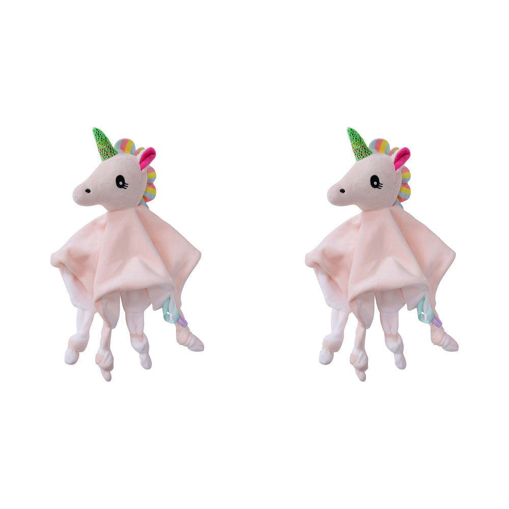 LVD Comforter Blankie Rattle Unicorn Home/Nursery Decor Children/Baby 0+ 23cm (2 Pack)