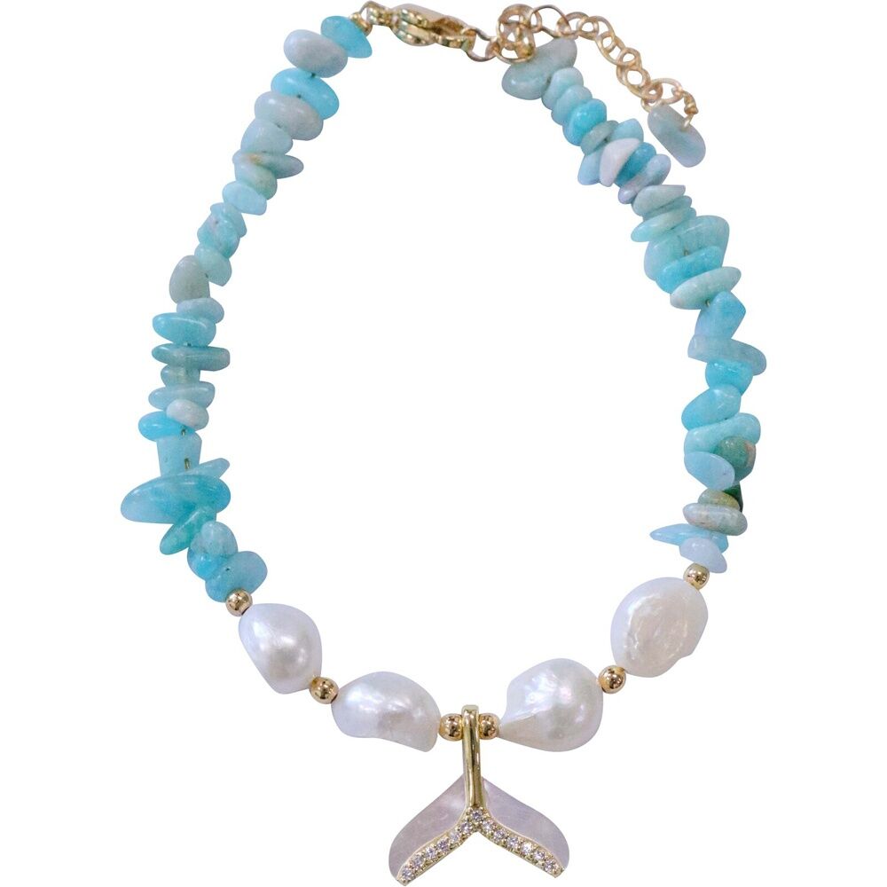 LVD Bracelet Freshwater Pearl Marine Stylish Natural Jewelry/Accessory 17cm (2 Pack)