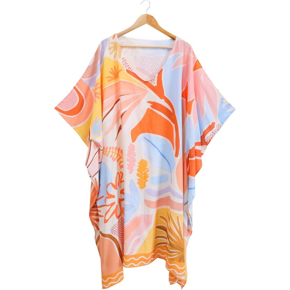LVD Women's/Ladies Watercolour Splash Kaftan Beach Cover Up Robe One Size