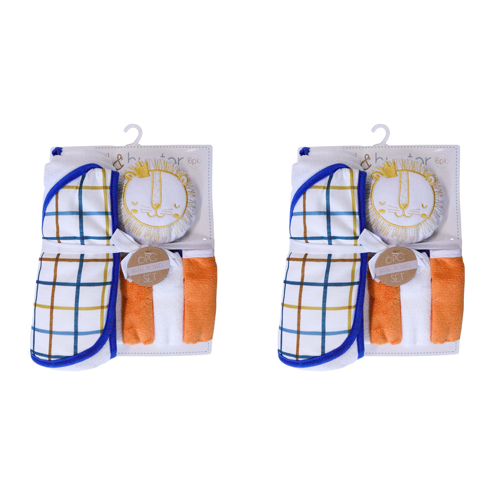 LVD Kids/Baby Bathtime Lion Infant Interactive Fun Play Toy/Accessories 0+ (2 Pack)