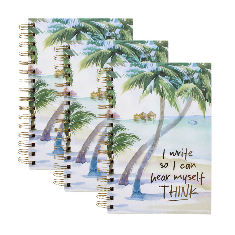 LVD Coastal 2 A5 Notebook Spiral-Bound School Paper Writing Stationery (3 Pack)