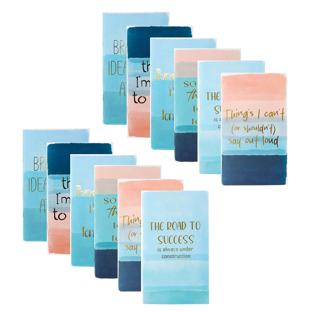 LVD 6pc LVD Sayings Notebooks Journal/Diary Office Writing Stationery 10.5x18cm (2 Pack)