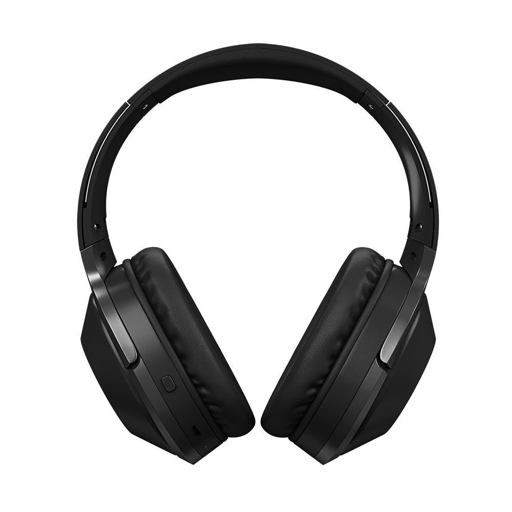 Liquid Ears Wireless/Bluetooth Over-Ear Foldable Headphones w/Built-In Mic Black — image 2