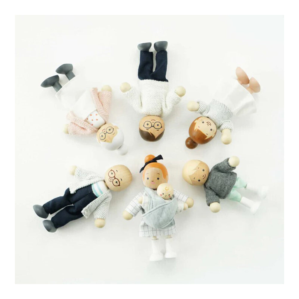 LE Toy Van Posable My Doll Family Kids/Children 10x13cm Wooden Toy 3y+ (7 Pieces) — image 2