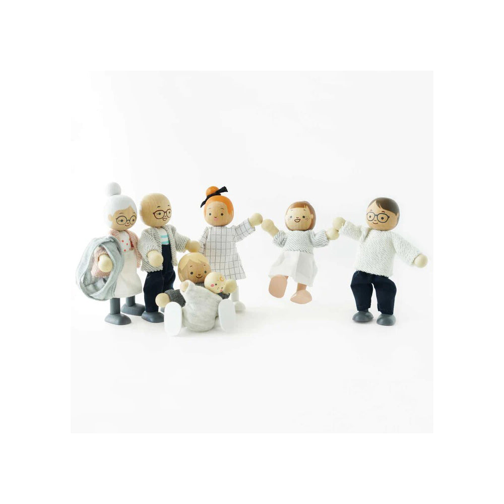 LE Toy Van Posable My Doll Family Kids/Children 10x13cm Wooden Toy 3y+ (7 Pieces) — image 4