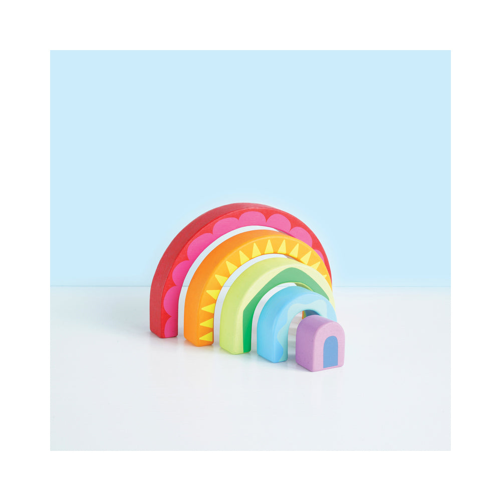 LE Toy Van Petilou Rainbow Tunnel Kids/Toddler Sensory Play Wooden Toy 12m+ — image 8