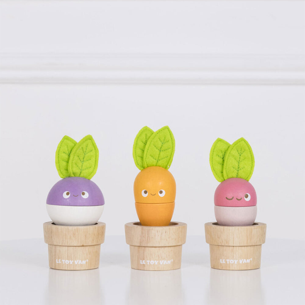 LE Toy Van Petilou Stacking Veggies Kids/Toddler Sensory Wooden Toy 18m+ — image 2