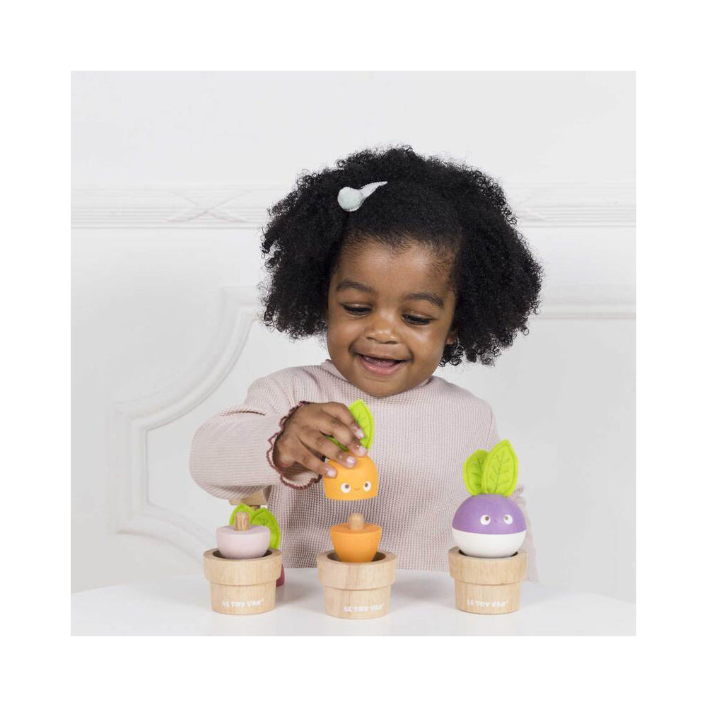 LE Toy Van Petilou Stacking Veggies Kids/Toddler Sensory Wooden Toy 18m+ — image 8